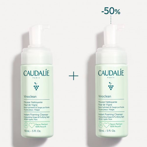 Caudalie Vinoclean Dúo Espuma Limpiadora 150ml+150ml