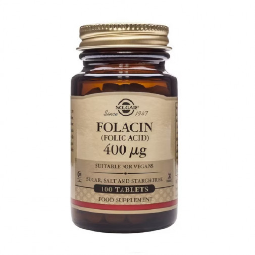 Solgar Folacin Acido Folico 400 Mg 100 Comprimidos