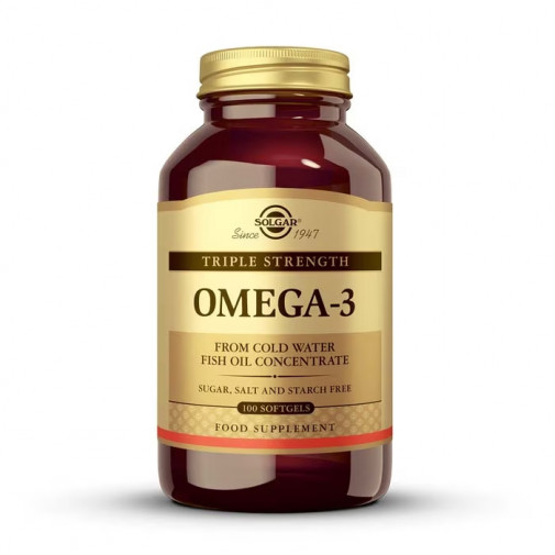 Omega 3 Triple Concentración Solgar 100 Comprimidos