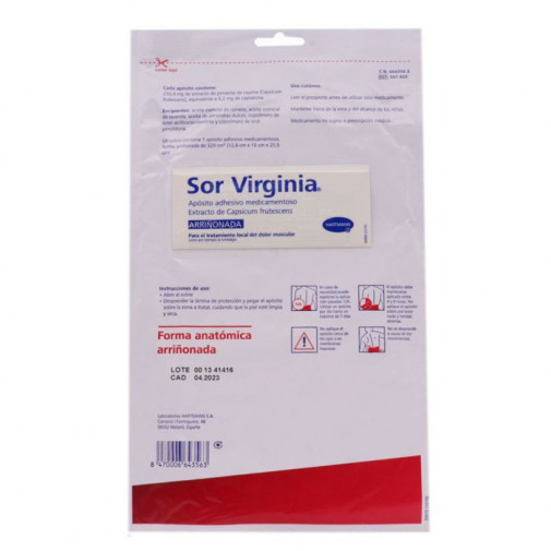 Sor Virginia 1 Aposito Adhesivo Medicamentoso (arriñonado)