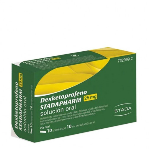 Dexketoprofeno Stadapharm Efg 25 Mg 10 Sobres Solucion Oral 10 Ml