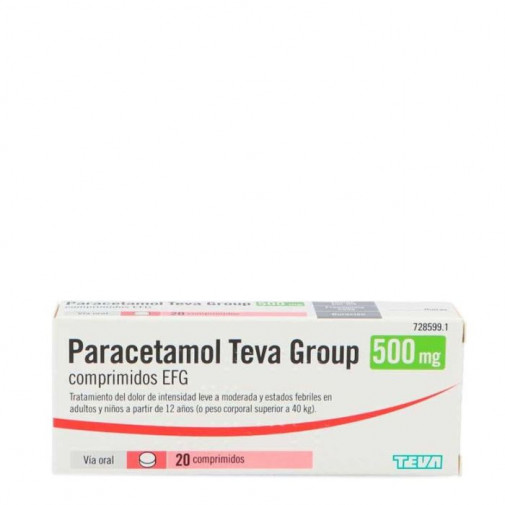 Paracetamol Teva Group 500 Mg 20 Comprimidos