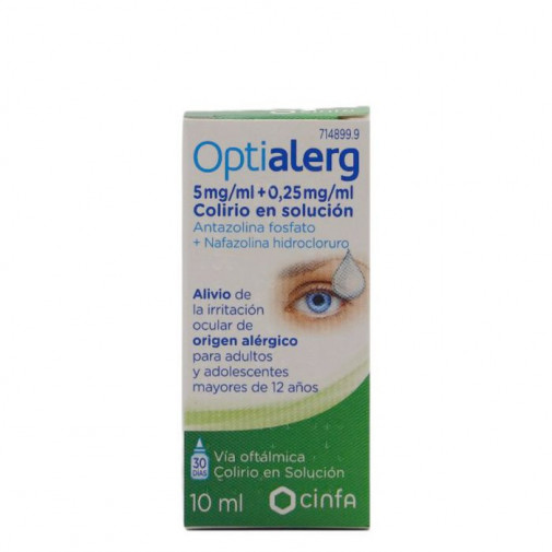 Optialerg 5 Mg/ml + 0,25 Mg/ml Colirio En Solucion 1 Frasco 10 Ml