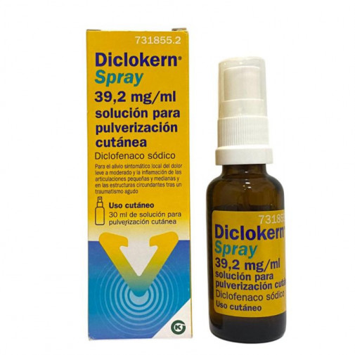Diclokern Spray 39,2 Mg/ml Solucion Para Pulverizacion Cutanea 1 Frasco 30 Ml (150 Pulverizaciones)