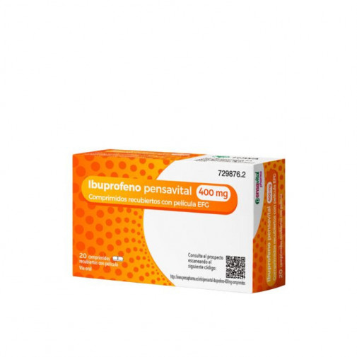 Ibuprofeno Pensavital Efg 400mg 20 Comprimidos Recubiertos