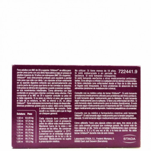 Orlidunn 60 Mg 120 Capsulas