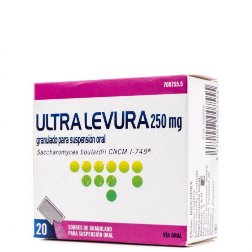 Ultra-levura 250 Mg 20 Sobres Polvo Para Suspension Oral