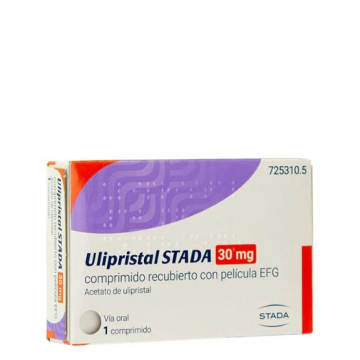 Ulipristal Stada Efg 30 Mg 1 Comprimido Recubierto