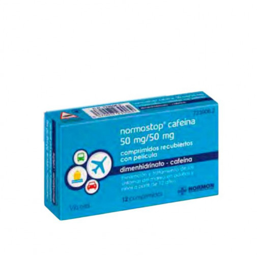 Normostop Cafeina 50 Mg/50 Mg 12 Comprimidos Recubiertos