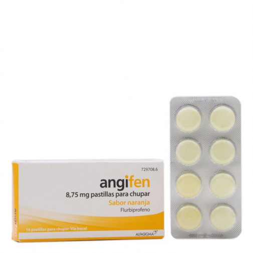 Angifen 8,75 Mg 16 Pastillas Para Chupar (sabor Naranja)