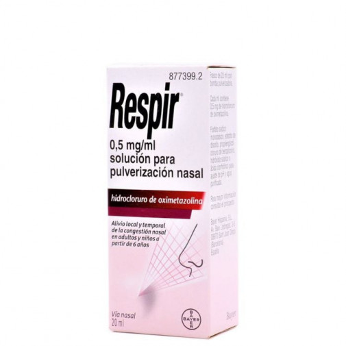 Respir 0,5 Mg/ml Solucion Para Pulverizacion Nasal 1 Frasco 20 Ml + Bomba Pulverizadora