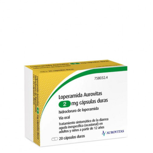Loperamida Aurovitas 2 Mg 20 Capsulas