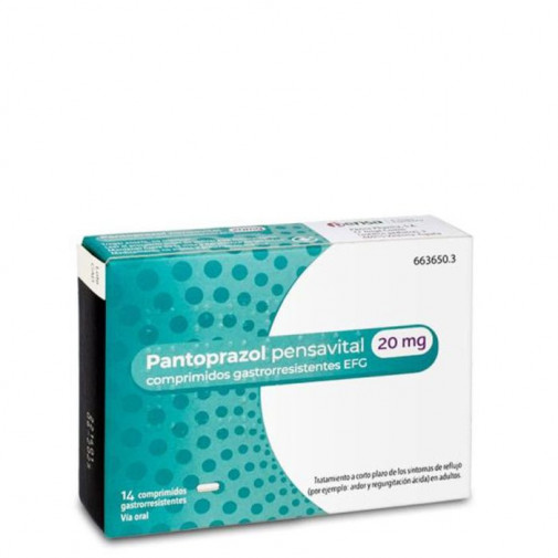Pantoprazol Pensavital Efg 20 Mg 14 Comprimidos Gastrorresistentes (blister)