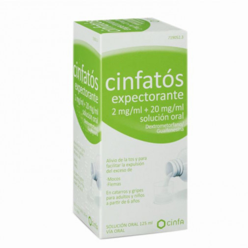 Cinfatos Expectorante 2 Mg/ml + 20 Mg/ml Solucion Oral 1 Frasco 125 Ml (pet)