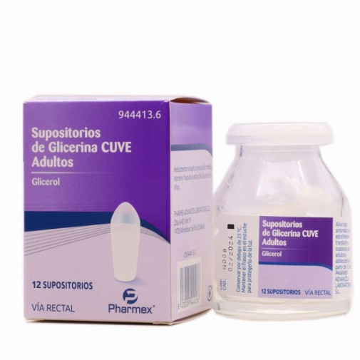Supositorios De Glicerina Cuve Adultos 3 G 12 Supositorios
