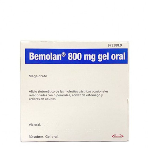 Bemolan 800 Mg 30 Sobres Gel Oral