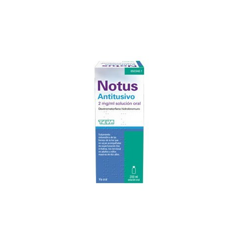 Notus Antitusivo Y Expectorante 2 Mg/ml + 20 Mg/ml Solucion Oral 1 Frasco 200 Ml