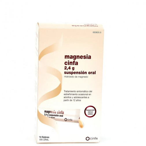 Magnesia Cinfa 2,4 G 14 Sobres Suspension Oral 12 Ml