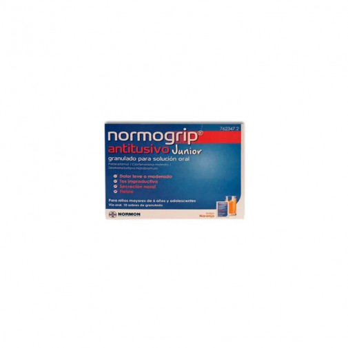 Normogrip Antitusivo Junior 10 Sobres Granulado Para Solucion Oral