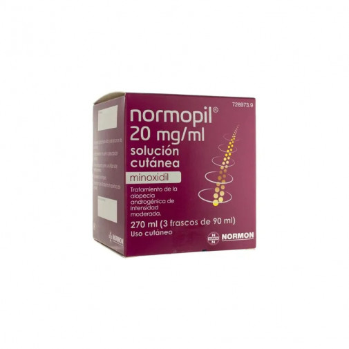 Normopil 20 Mg/ml 3 Frascos Solucion Cutanea 90 Ml