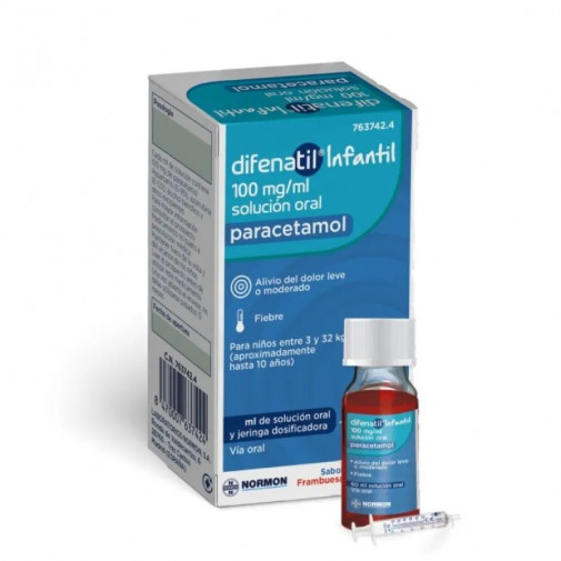 Difenatil Infantil 100 Mg/ml Solucion Oral 1 Frasco 60 Ml