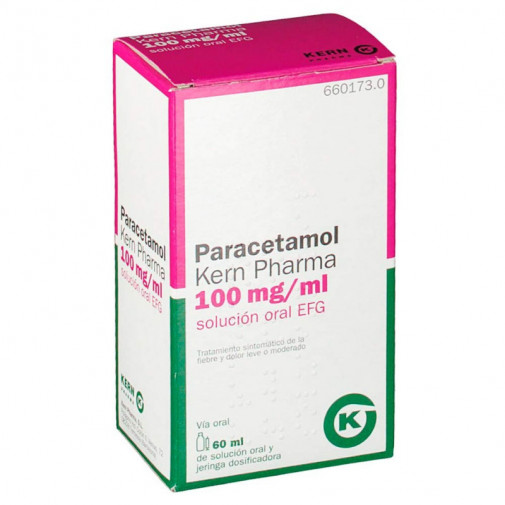 Paracetamol Kern Pharma Efg 100 Mg/ml Solucion Oral 1 Frasco 60 Ml
