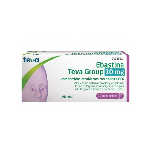 Ebastina Teva Group Efg 10 Mg 20 Comprimidos Recubiertos