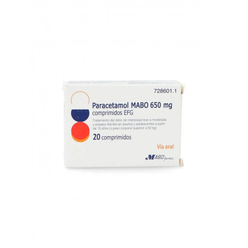 Paracetamol Mabo Efg 650 Mg 20 Comprimidos