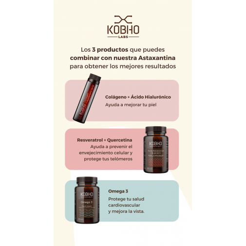 Kobho Astaxantina + Coq10 60 Cápsulas