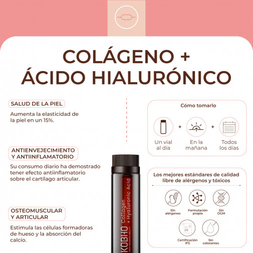 Kobho Colageno + Acido Hialuronico 20 Viales