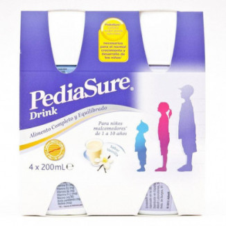 Pediasure Drink Sabor Vainilla 4 Botellasx200ml