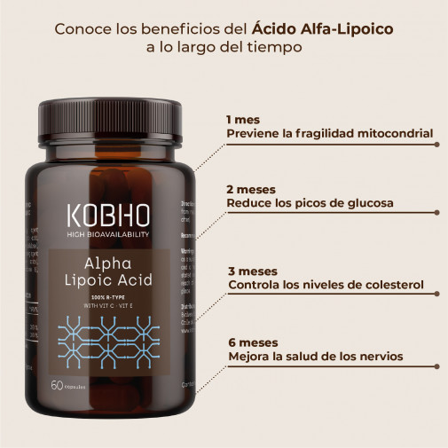 Kobho Acido Alfa Lipoico 60 Cápsulas