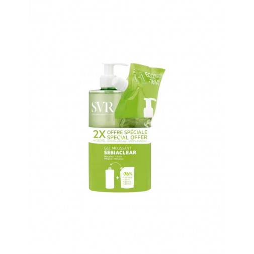 Svr Sebiaclear Gel Moussant 400ml + Refill 400ml
