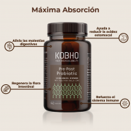 Kobho Pre Post Probiotico 60 Cápsulas