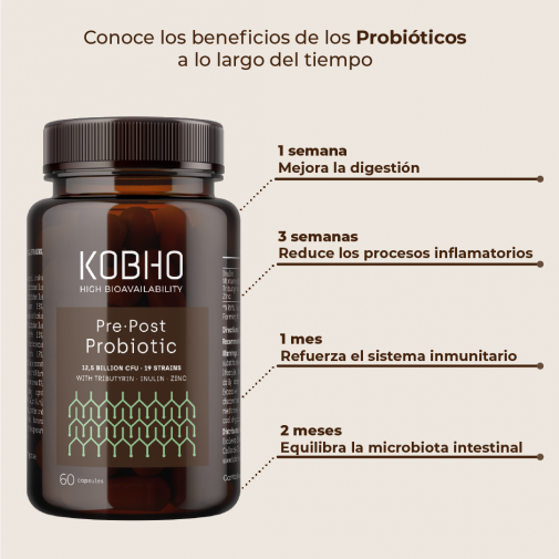 Kobho Pre Post Probiotico 60 Cápsulas