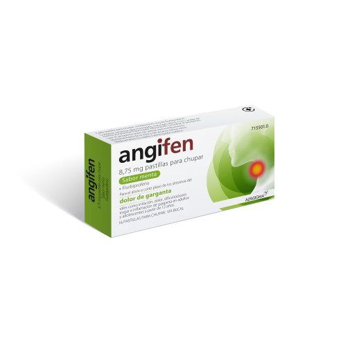 Angifen 8,75 Mg 16 Pastillas Para Chupar (sabor Menta)