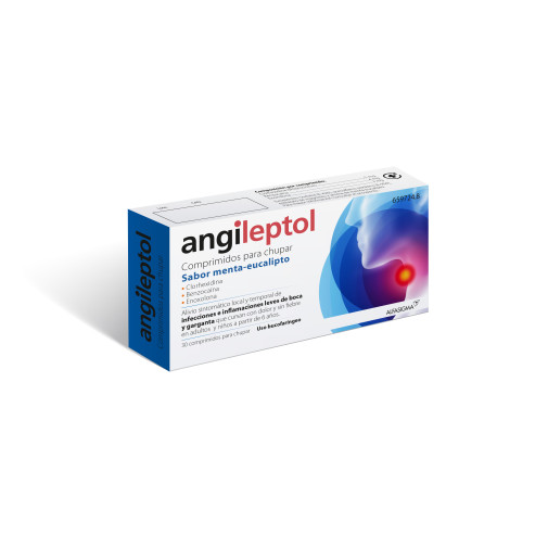 Angileptol 30 Comprimidos Para Chupar Sabor Menta Eucalipto