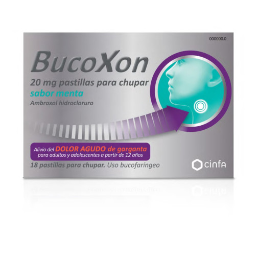 Bucoxon 20 Mg 18 Pastillas Para Chupar (sabor Menta)