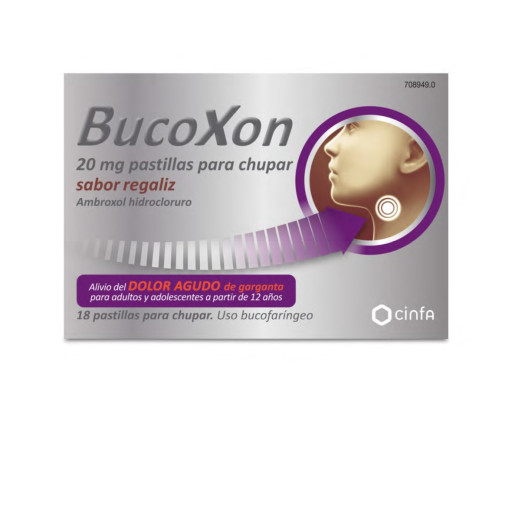Bucoxon 20 Mg 18 Pastillas Para Chupar (sabor Regaliz)