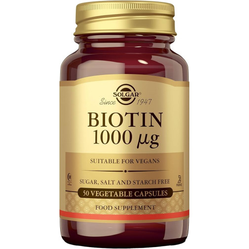 Solgar Biotina 1000 Microgramos 50 Capsulas Vegetales