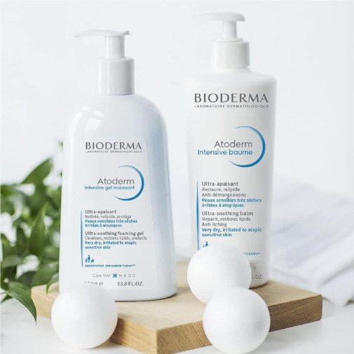 Bioderma Atoderm Intensive Gel Moussant 1000ml + Intensive Baume 500ml