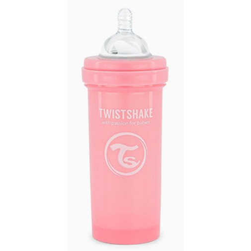 Twistshake Biberon De Vidrio Anticolico Rosa 260ml