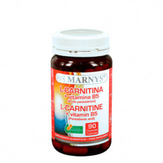 L-carnitina + Vitamina B5 500 mg 90 Cápsulas Marnys