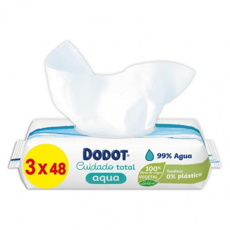 Dodot Toallitas Aqua Plastic Free 3x48 (144 uds)【OFERTA ONLINE】