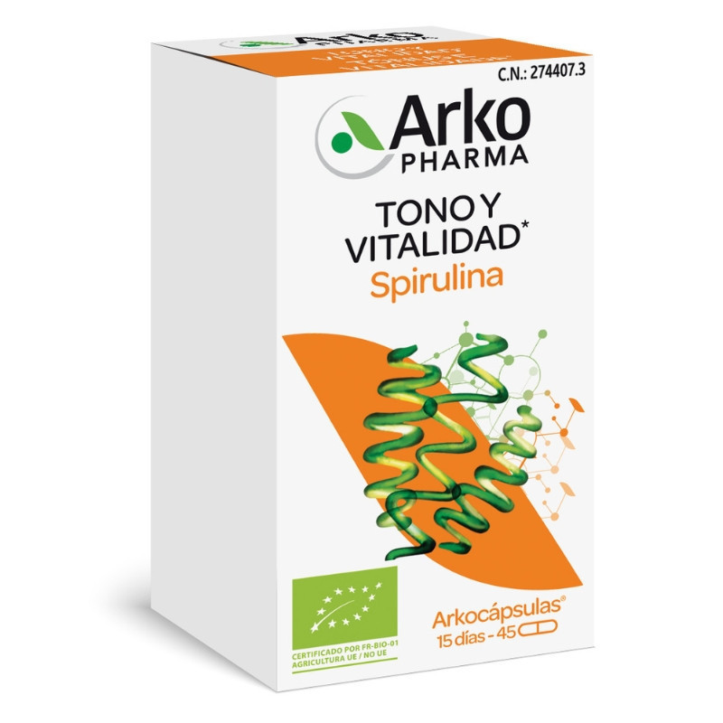 Spirulina 45 Cápsulas Arkocapsulas