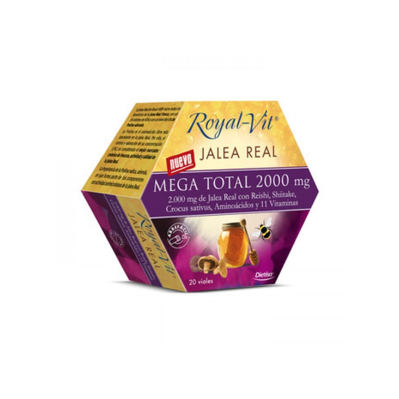 Jalea Real Royal Vit Mega Total  2000 mg 20 Ampollas Dietisa