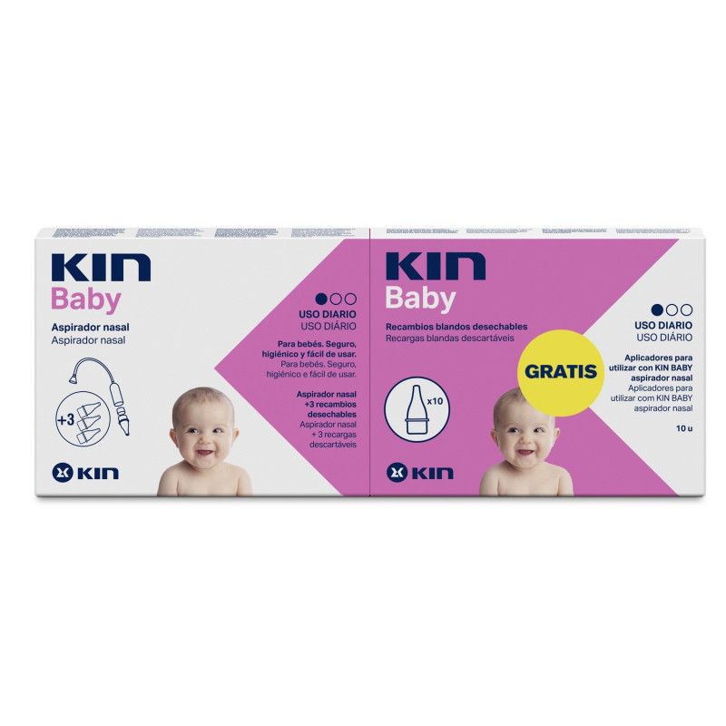 Kin Baby Aspirador Nasal + 10 Recambios Blandos Desechables