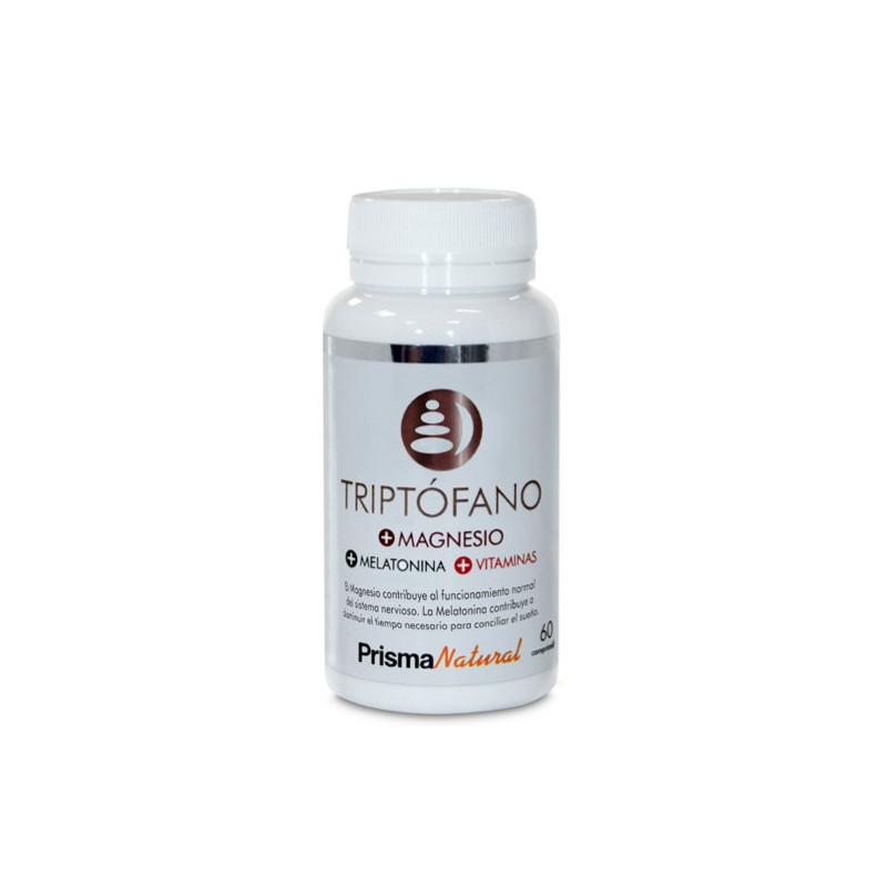 Triptófano + Magnesio + Melatonina + Vitaminas 60 Comprimidos Prisma Natural