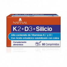 Vitamina K2 + D3 + Silicio 60 Comprimidos Natysal