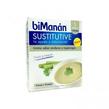Crema sabor verduras esparragos bimanan sustituve